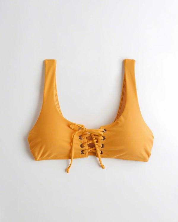 Costumi da Bagno Hollister Donna Lace-Up Scoop Bikini Gialle Italia (155JMHIC)
